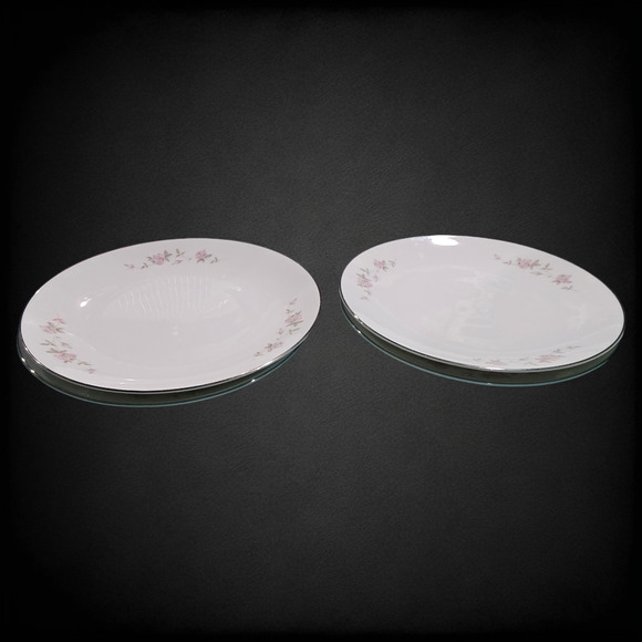 1960s Noritake Bellemead Salad Plates Set of 4 Floral Porcelain with Silver Trim - Picture 11 of 11